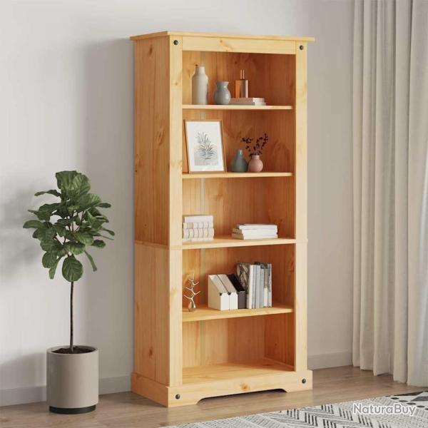 Biblioth�que 5 niveaux Gamme Corona Pin mexicain 80x40x170 cm