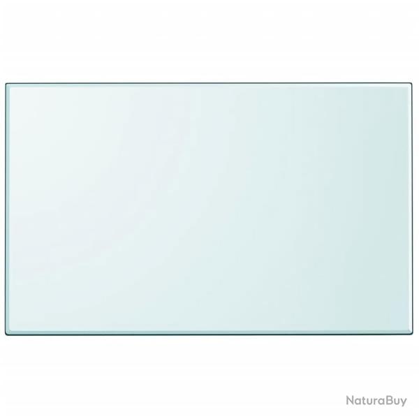 Dessus de table rectangulaire en verre tremp� 1000 x 620 mm