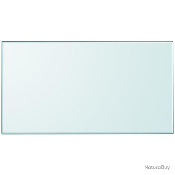 Dessus de table rectangulaire en verre tremp� 1200 x 650 mm