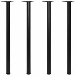 4 pieds de table r&eacute;glables en hauteur Noir 1100 mm