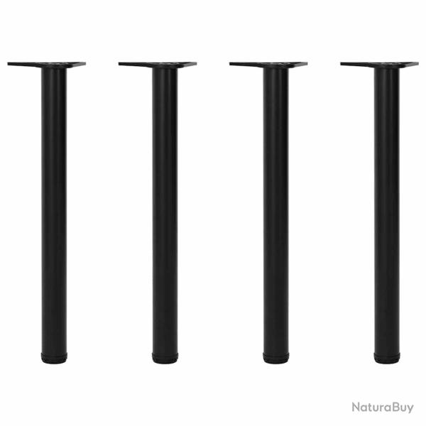 4 pieds de table r�glables en hauteur 710 mm Noir