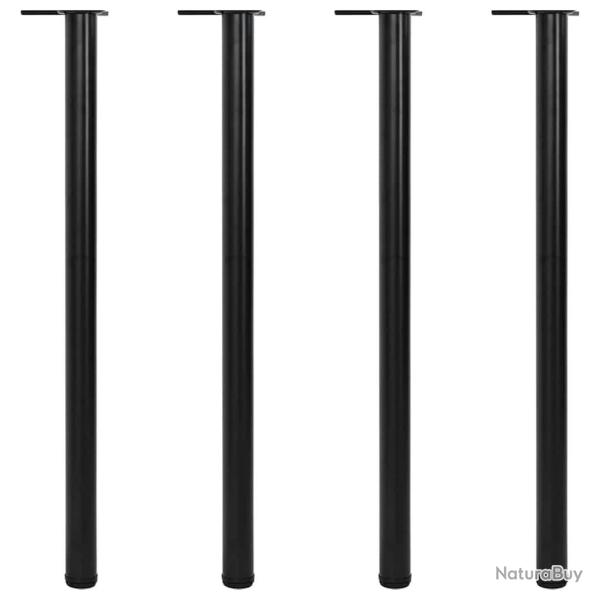 4 pieds de table r�glables en hauteur Noir 1100 mm