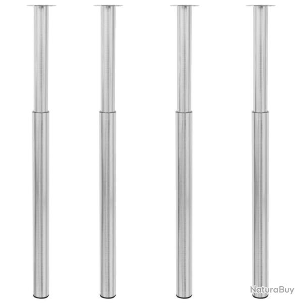 Pieds de table t�lescopiques 4 pcs Acier inoxydable 710 mm-1100 mm