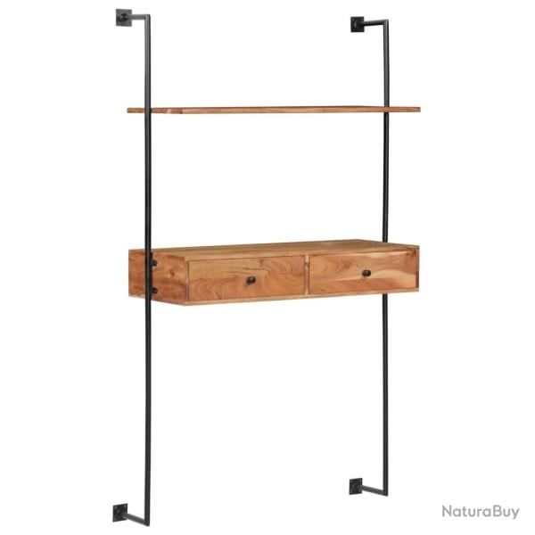 Bureau mural 90x40x170 cm Bois d'acacia solide