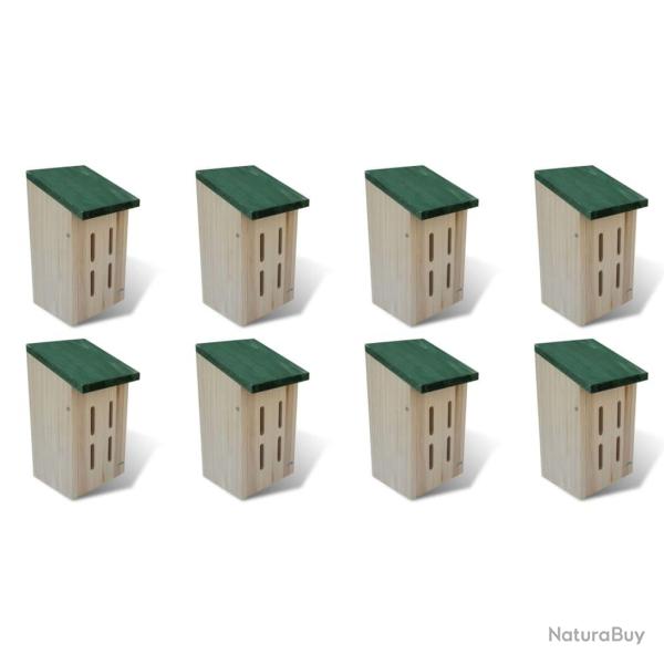 Maison pour papillons 8 pcs Bois 14 x 15 x 22 cm