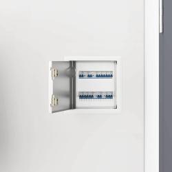 Panneau d'Acc&egrave;s 2 pcs Blanc 23 x 23 x 3 cm Acier