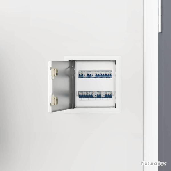 Panneau d'Acc�s 2 pcs Blanc 23 x 23 x 3 cm Acier