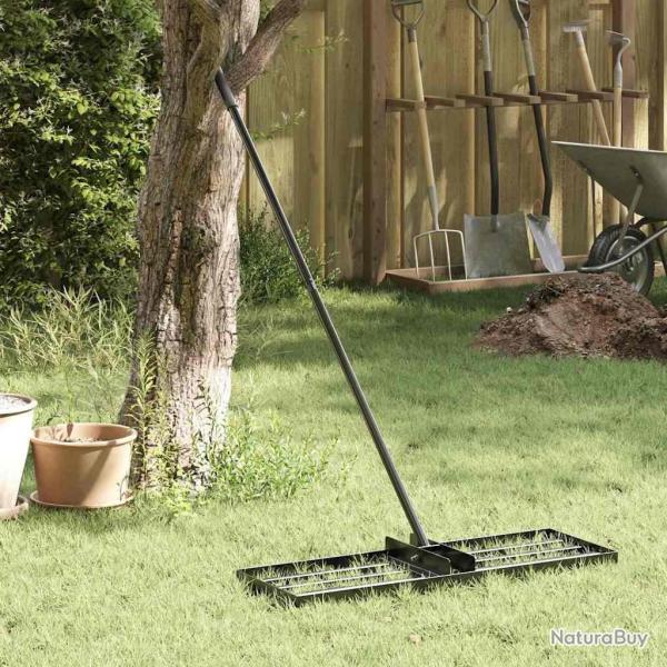 R�teau de jardin Noir 75 x 25 x 200 cm Acier enduit de poudre