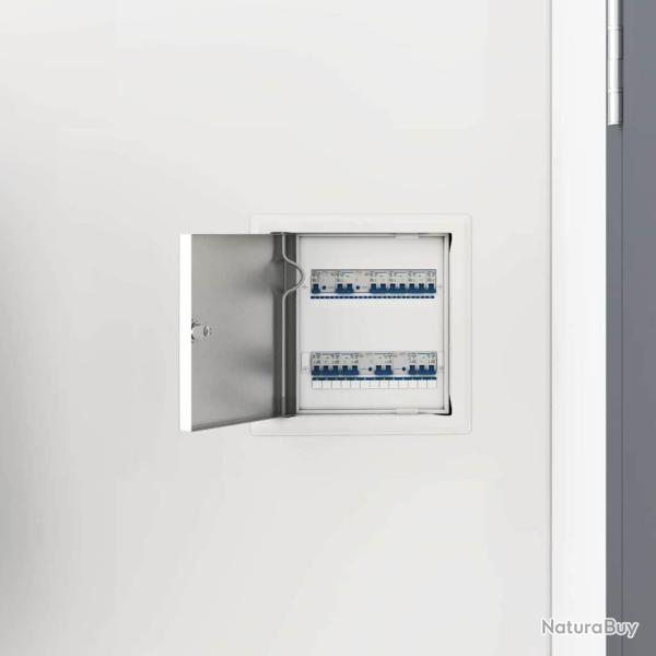 Panneau d'Acc�s 2 pcs Blanc 23 x 23 x 3 cm Acier