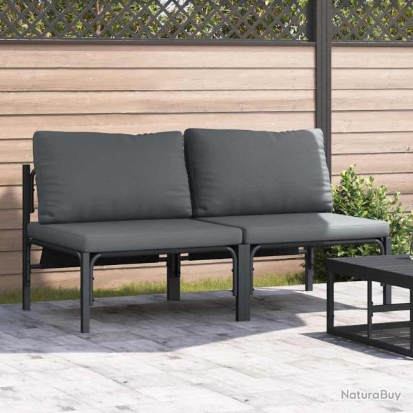 Mobilier de jardin 2 Pi�ce Anthracite 80 x 80 x 71 cm Acier
