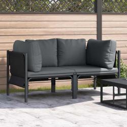 Mobilier de jardin 2 Pi&egrave;ce Anthracite 80 x 80 x 71 cm Acier