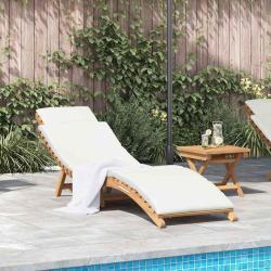 Transat de jardin Marron 198 x 55 x 58,5 cm Bois de teck massif