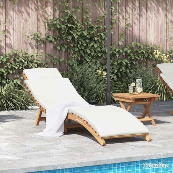 Transat de jardin Marron 198 x 55 x 58,5 cm Bois de teck massif