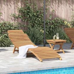 Transat 2 pcs Marron Bois de teck massif