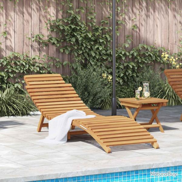 Transat Marron 198 x 55 x 58,5 cm Bois de teck massif