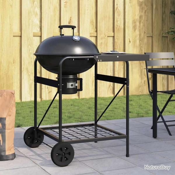 Grill ext�rieur avec roue Noir 91 x 71 x 107 cm M�tal