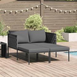 Transat Anthracite 153 x 115 x 69.5 cm Acier enduit de poudre