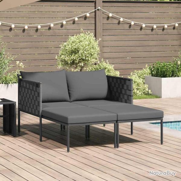 Transat Anthracite 153 x 115 x 69.5 cm Acier enduit de poudre