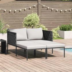 Transat Anthracite 153 x 115 x 69.5 cm Acier enduit de poudre