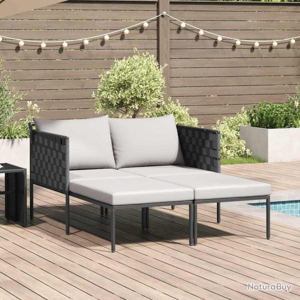 Transat Anthracite 153 x 115 x 69.5 cm Acier enduit de poudre
