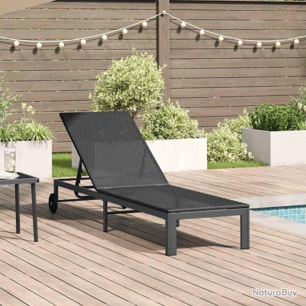 Transat Noir 206 x 62.5 x 74 cm polyrotin