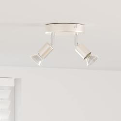 Spot de plafond avec des projecteurs Nickel 12 x 8 cm Acier