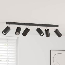 Spot de plafond avec des projecteurs Noir 73 x 6 x 16 cm M&eacute;tal