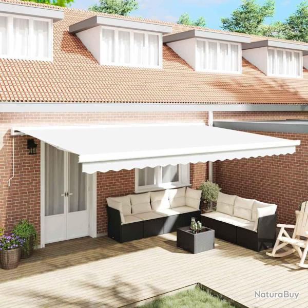 Toile de rechange pour auvent Blanc 480 x 345 cm Polyester