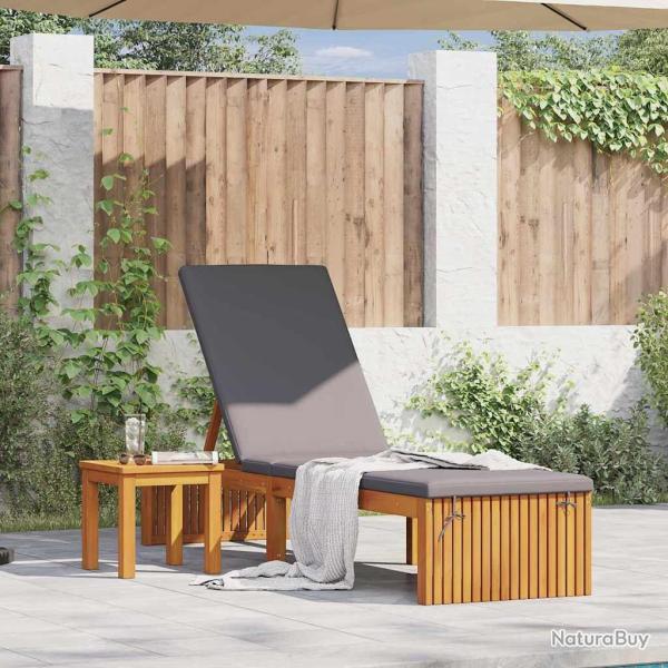 Transat Huile Naturelle 200 x 55 x 94 cm Bois d'acacia massif