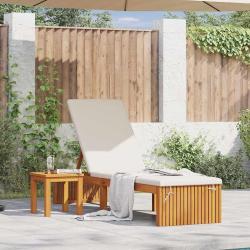 Transat Huile Naturelle 200 x 55 x 94 cm Bois d'acacia massif