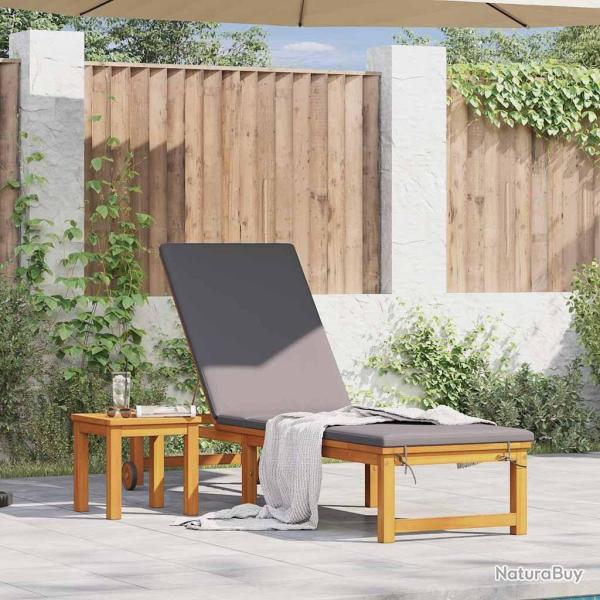 Transat Marron 202 x 53 x 89 cm Bois d'Acacia Massif