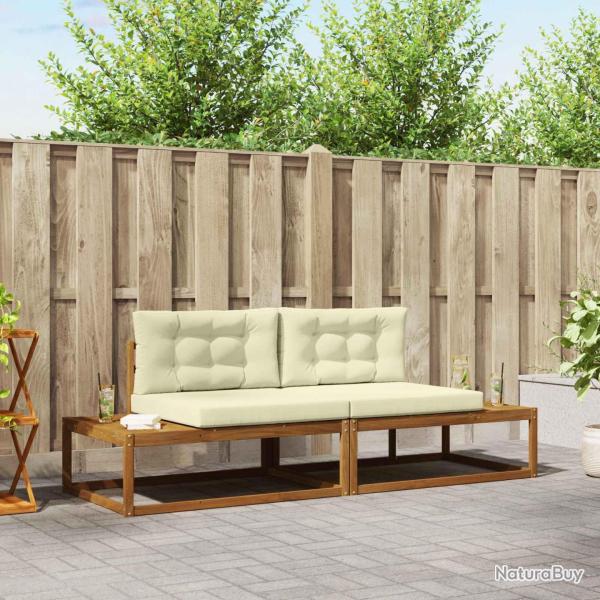 Ensemble de canap�s d'ext�rieur 2 Pi�ce Naturel et Cr�me