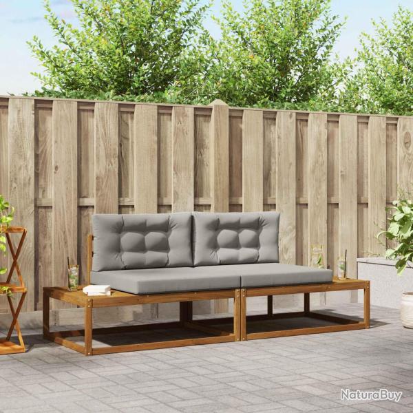 Ensemble de canap�s d'ext�rieur 2 Pi�ce Gris Naturel et Clair