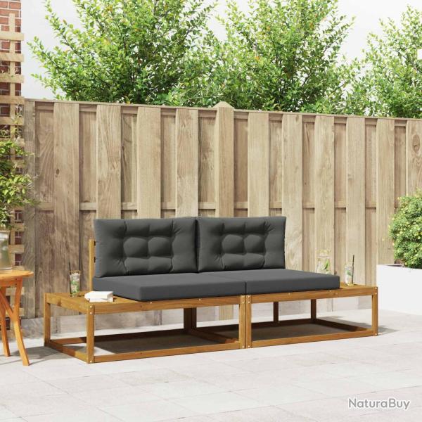 Ensemble de canap�s d'ext�rieur 2 Pi�ce Naturel et Anthracite