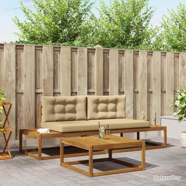 Ensemble de canap�s d'ext�rieur 3 Pi�ce Naturel et Beige