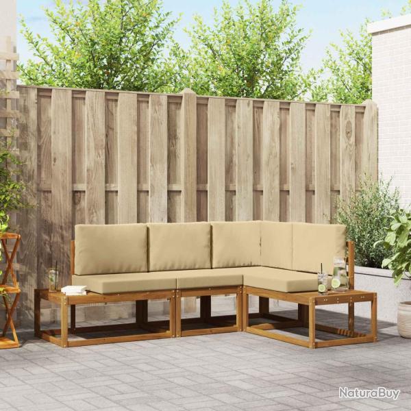 Ensemble de canap�s d'ext�rieur 4 Pi�ce Naturel et Beige