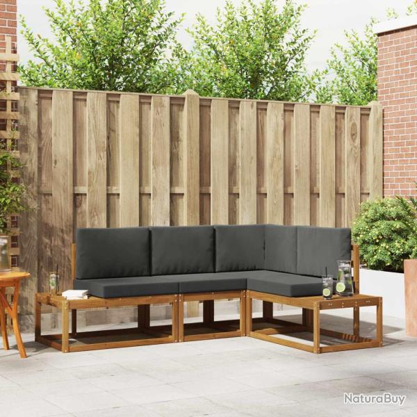 Ensemble de canap�s d'ext�rieur 4 Pi�ce Naturel et Anthracite