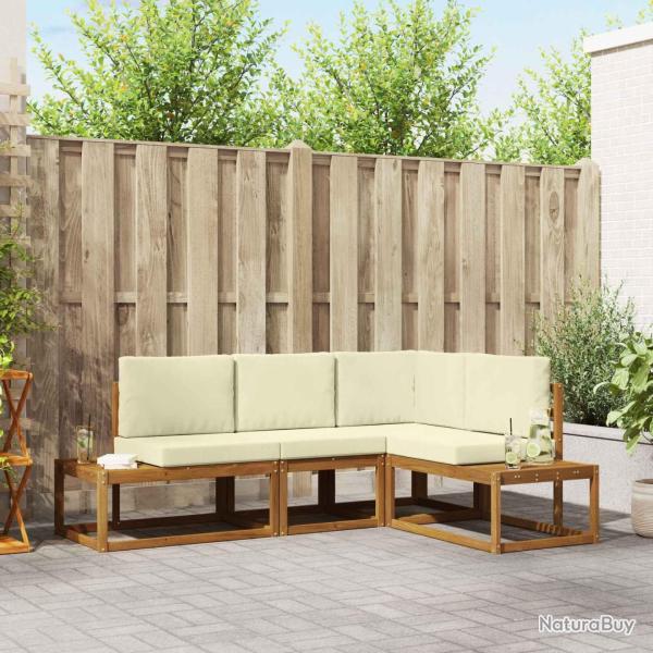 Ensemble de canap�s d'ext�rieur 4 Pi�ce Naturel et Cr�me