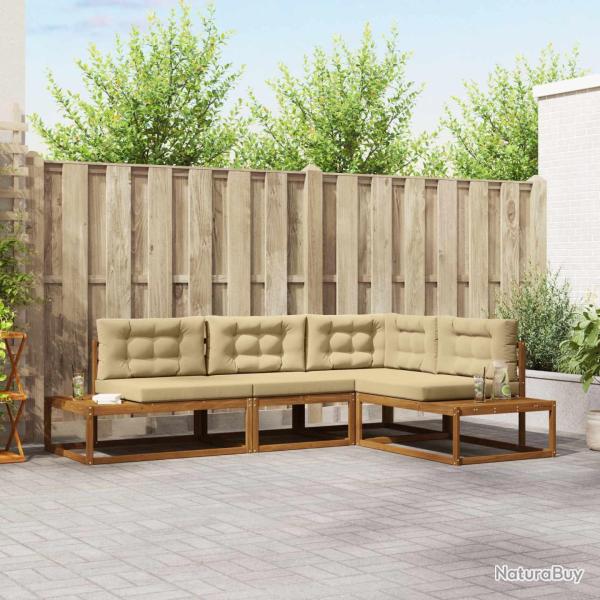 Ensemble de canap�s d'ext�rieur 4 Pi�ce Naturel et Beige