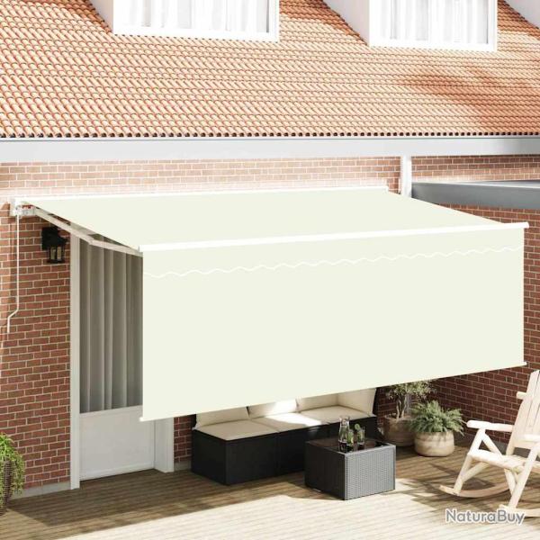 Auvent R�tractable Cr�me 400 x 200 cm Polyester et Aluminium