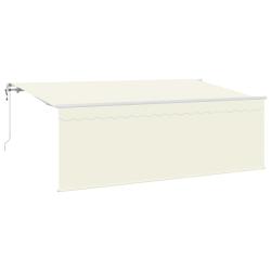 Auvent R&eacute;tractable Cr&egrave;me 400 x 200 cm Polyester et Aluminium