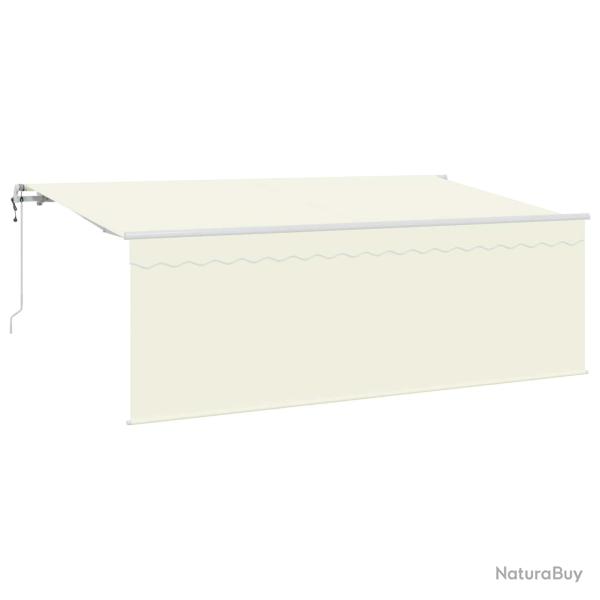 Auvent R�tractable Cr�me 400 x 200 cm Polyester et Aluminium