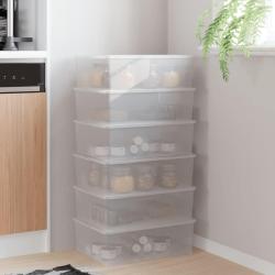 Bo&icirc;tes de rangement en plastique 6 pcs 10 L empilables