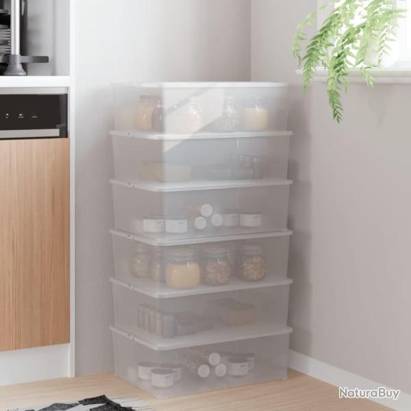 Bo�tes de rangement en plastique 6 pcs 10 L empilables