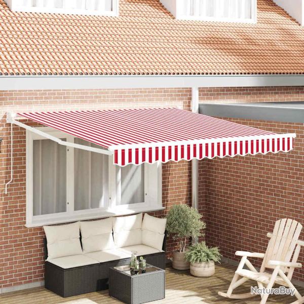 Auvent R�tractable Rouge et Blanc 300 x 250 cm