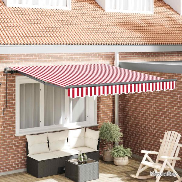 Auvent R�tractable Rouge et Blanc 300 x 250 cm