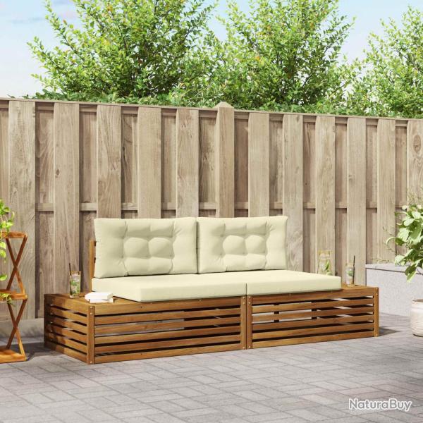 Ensemble de canap�s d'ext�rieur 2 Pi�ce Naturel et Cr�me