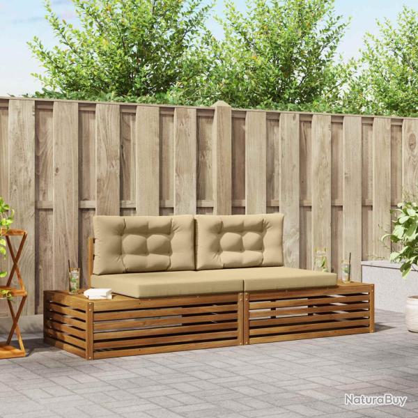 Ensemble de canap�s d'ext�rieur 2 Pi�ce Naturel et Beige