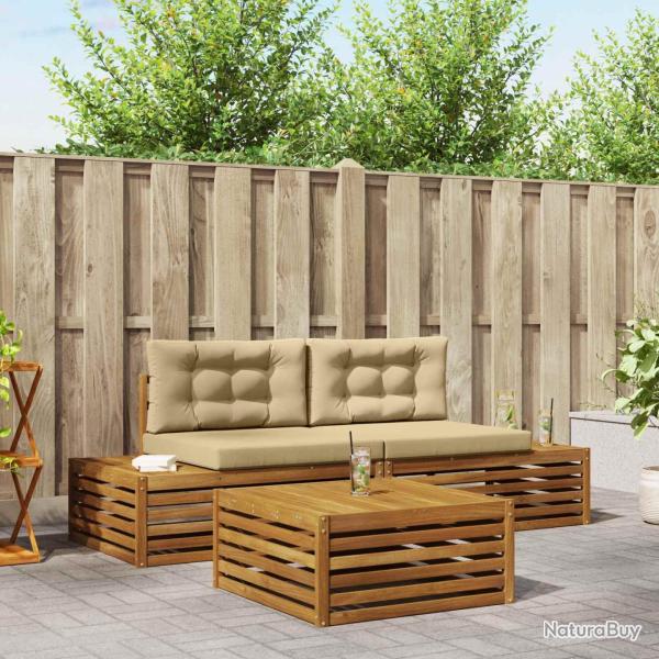 Ensemble de canap�s d'ext�rieur 3 Pi�ce Naturel et Beige