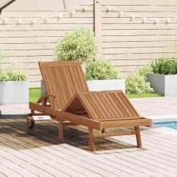 Chaise longue Marron 195 x 59 x 78,5 cm Bois de teck massif